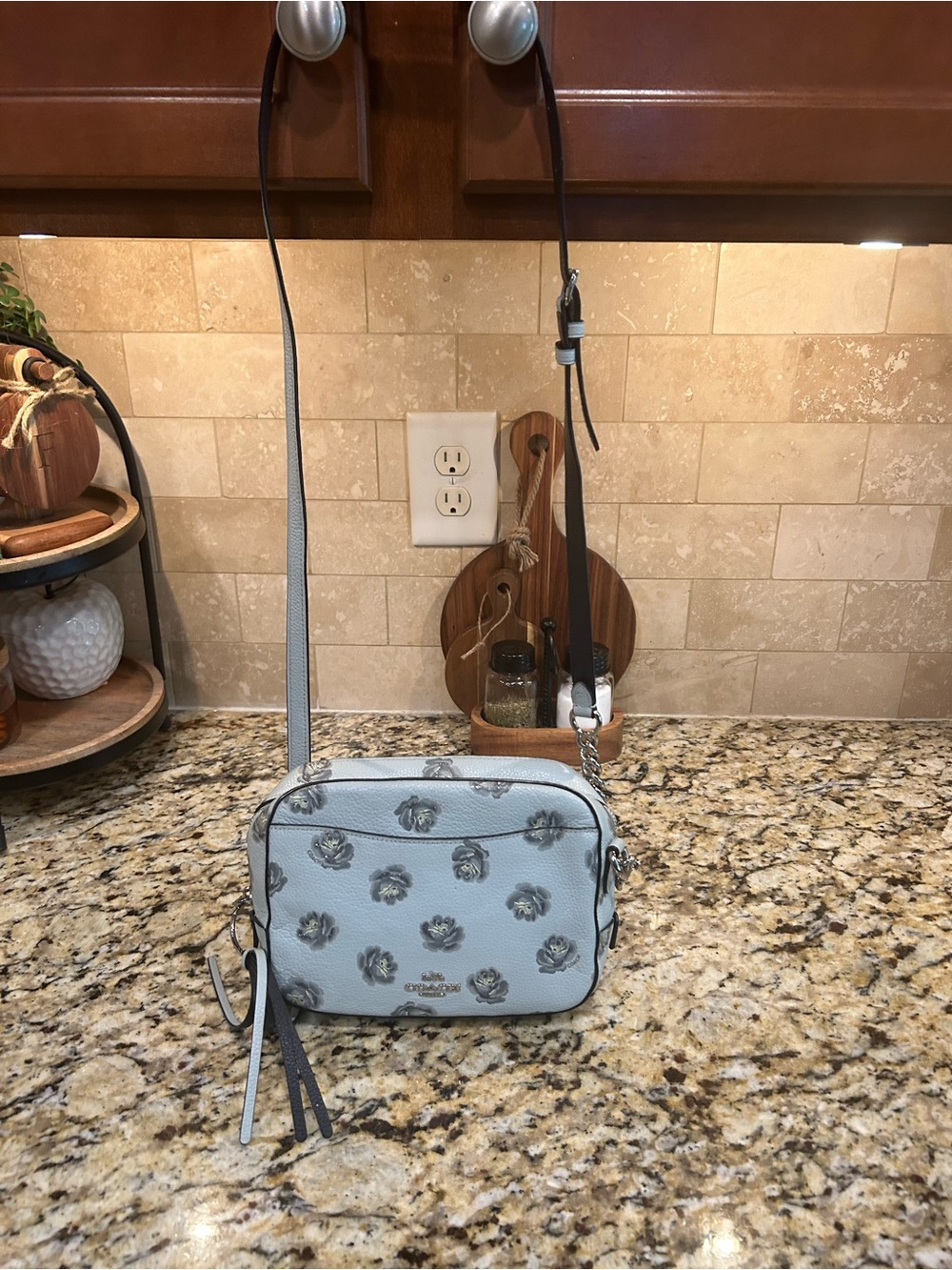Coach Camera Bag With Rose Print